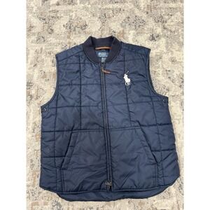 Vintage 90s Polo Ralph Lauren Thermal Lined Big Pony Puffer Vest Size L